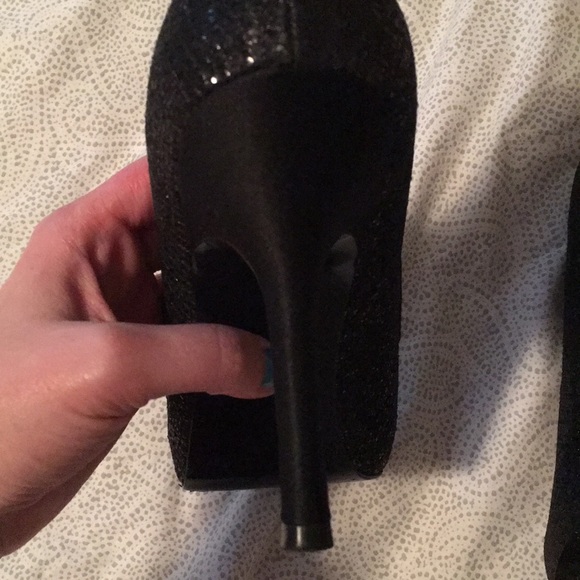 Nina Black Sparkle Heels - Picture 5 of 6